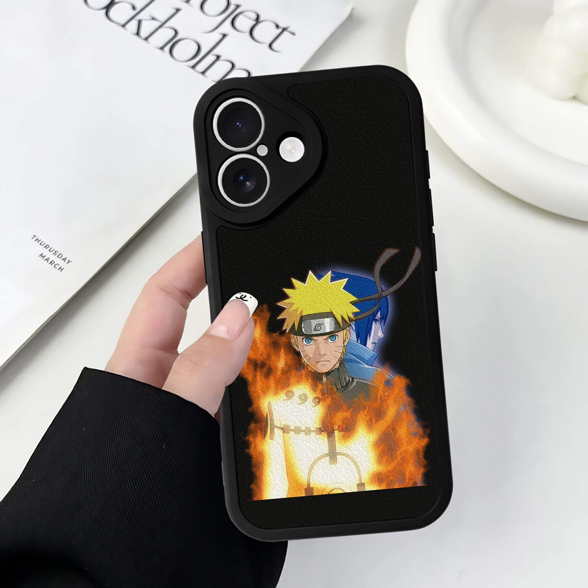 （画像用） NARUTO -ナルト- うずまき ナルト Uzumaki Naruto 【iPhone 16シリーズ対応】シリコンスマホケース（レザー調） 材質：シリコン
